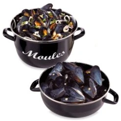 Marmite à Moules Acier émaillé 18 Cm 2,5 L