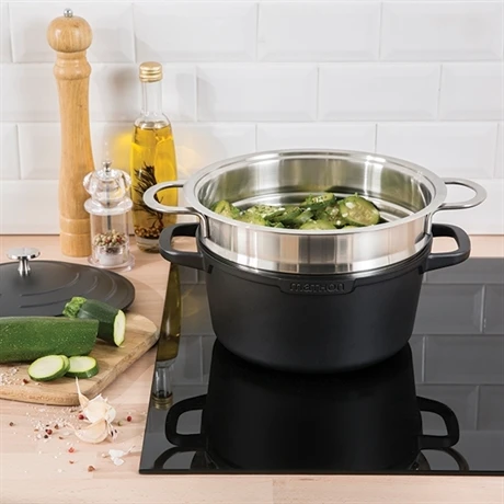 Lot Panier Vapeur Multidiamètre 20, 22, 24 Cm Et Couvercle En Verre Multidiamètre – Image 3