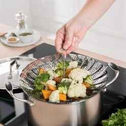 Panier Vapeur Inox Marguerite Pliable 28 Cm