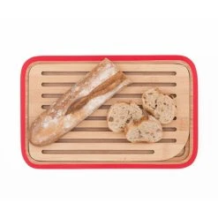 Planche à Pain En Bambou Rouge 28 Cm