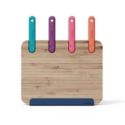 Bloc De 4 Couteaux Et Planche à Découper