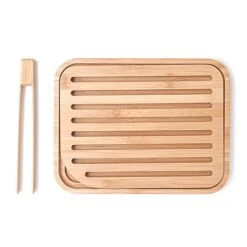 Planche à Pain Et Pince à Toast Bambou 26 Cm